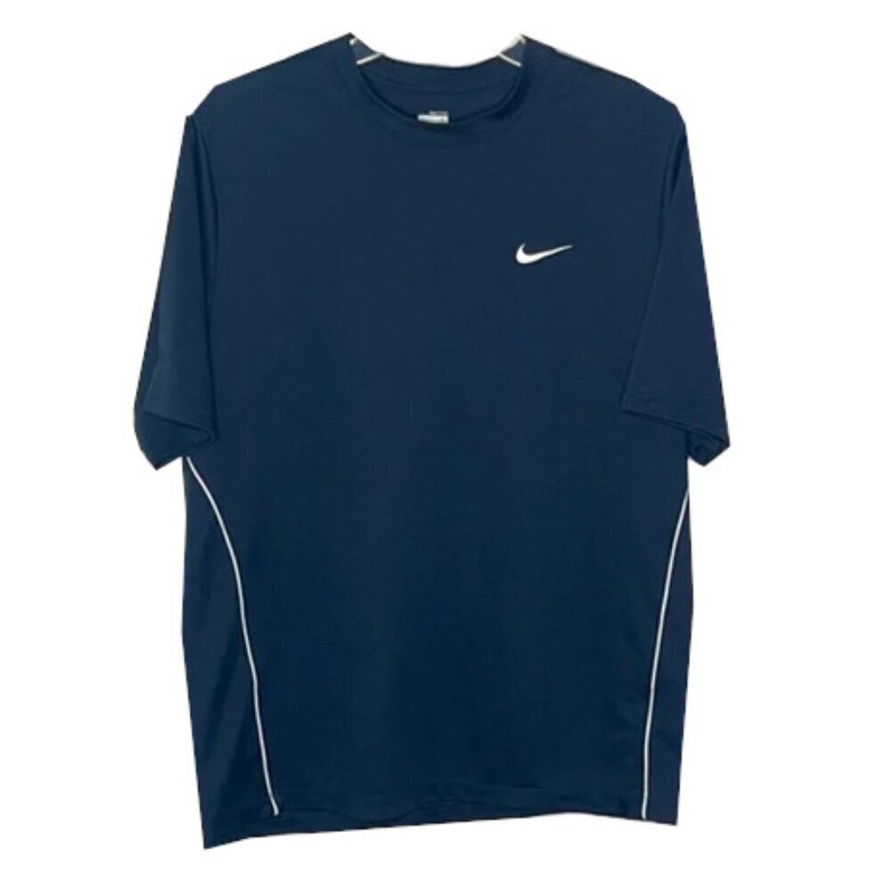 ❤️ NIKE Men's Dark Blue Short Sleeve Tee Size L